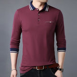 DIMUSI Men Polo Shirts Summer Fashion Men Long Sleeve Cotton Polos Shirts MaleTops Tees Para Hombre Brand Clothing 5XL,YA908