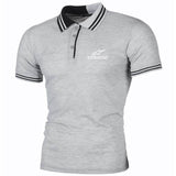 New Brand Alpinestars Man Polo Shirt Mens Casual Stripe Collar Splicing Polo shirt Men Short Sleeve High Quality Alpinestar Polo