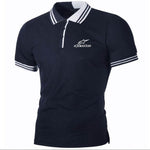 New Brand Alpinestars Man Polo Shirt Mens Casual Stripe Collar Splicing Polo shirt Men Short Sleeve High Quality Alpinestar Polo