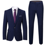 Shenrun Men Suits 2 Pieces Jacket Pants Business Uniform Office Suit Wedding Groom Tuexdo Slim Fit Single Button Casual Formal