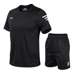 Brand men's sportswear suit GYM fitness clothing football training set jersey jogging men's suit running sportswear sports suit