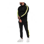 Men's Fashion Solid Color Striped Hoodie Set 2020 Men Casual Hooded Tracksuit Suit Male Winter Gym Sweatshirt Hoodies Pants Sets