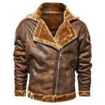 2020 New Mens Leather Jacket Youth Male Plus Velvet Lapel Autumn Fashion Brand Motorcycle Tops Winter Warm PU Faux Fur Coats Men