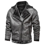 2020 New Mens Leather Jacket Youth Male Plus Velvet Lapel Autumn Fashion Brand Motorcycle Tops Winter Warm PU Faux Fur Coats Men