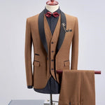 New Arrival One Button Groomsmen Peak Lapel Groom Tuxedos Men Suits Wedding/Prom Best Blazer ( Jacket+Pants+Vest+Tie)A94