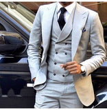 New Arrival One Button Groomsmen Peak Lapel Groom Tuxedos Men Suits Wedding/Prom Best Blazer ( Jacket+Pants+Vest+Tie)A94