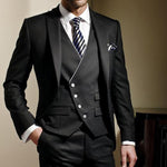 New Arrival One Button Groomsmen Peak Lapel Groom Tuxedos Men Suits Wedding/Prom Best Blazer ( Jacket+Pants+Vest+Tie)A94