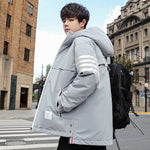 2020 Brand Mens New Fall Winter Down Jacket Long Sleeve Hooded Clothes Dust Coat Korean Style High Quality To Keep Warm Clothing