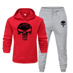 2 Pieces Sets Tracksuit Men Skull Brand Autumn Winter Hooded Sweatshirt +Drawstring Pants Male Sport Hoodies Running Sportswear