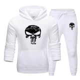 2 Pieces Sets Tracksuit Men Skull Brand Autumn Winter Hooded Sweatshirt +Drawstring Pants Male Sport Hoodies Running Sportswear