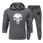 2 Pieces Sets Tracksuit Men Skull Brand Autumn Winter Hooded Sweatshirt +Drawstring Pants Male Sport Hoodies Running Sportswear