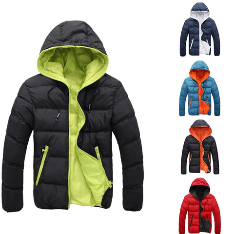 Candy Color Men's Parkas Hooded Jacket Men Parka Men's 2020 Clothes And Coats Fot Male Cotton Autumn And Winter Clothing