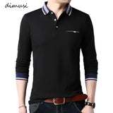 DIMUSI Men Polo Shirts Summer Fashion Men Long Sleeve Cotton Polos Shirts MaleTops Tees Para Hombre Brand Clothing 5XL,YA908